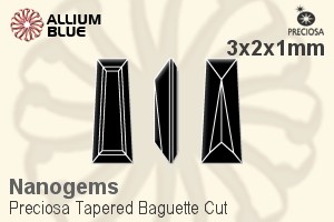 Preciosa Tapered Baguette (TBC) 3x2x1mm - Nanogems