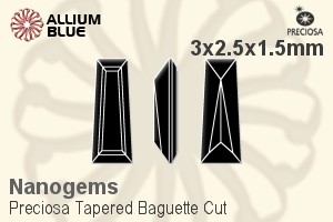 Preciosa Tapered Baguette (TBC) 3x2.5x1.5mm - Nanogems - Click Image to Close