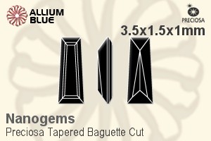 Preciosa Tapered Baguette (TBC) 3.5x1.5x1mm - Nanogems