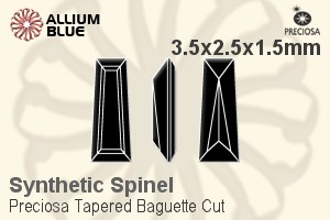 Preciosa Tapered Baguette (TBC) 3.5x2.5x1.5mm - Synthetic Spinel - 關閉視窗 >> 可點擊圖片