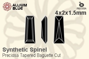 Preciosa Tapered Baguette (TBC) 4x2x1.5mm - Synthetic Spinel - Click Image to Close