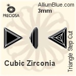 Preciosa Triangle Step (TSC) 3mm - Cubic Zirconia