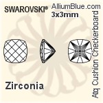 施華洛世奇 Zirconia Antique Cushion Checkerboard 切工 (SGACCC) 4x4mm - Zirconia