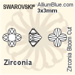 スワロフスキー Zirconia Bloom カット (SGBLMC) 4x4mm - Zirconia