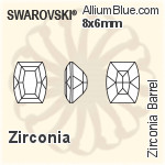 施華洛世奇 Zirconia Barrel 切工 (SGBRL) 4x3mm - Zirconia
