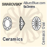 スワロフスキー セラミックス Oval カラー Brilliance カット (SGCOVCBC) 3x2mm - セラミックス