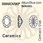 スワロフスキー セラミックス Oval カラー Brilliance カット (SGCOVCBC) 7x5mm - セラミックス