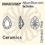 Swarovski Ceramics Pear Color Brilliance Cut (SGCPRCBC) 8x5mm - Ceramics