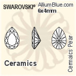 スワロフスキー セラミックス Pear カラー Brilliance カット (SGCPRCBC) 5x3mm - セラミックス