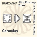 施華洛世奇 陶瓷 正方形 Princess 顏色 Brilliance 切工 (SGCSQPCBC) 1.5mm - 陶瓷