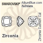 Swarovski Zirconia Cushion Princess Cut (SGCUSC) 4x4mm - Zirconia