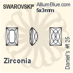 スワロフスキー Zirconia Daniel's #125 カット (SGD125) 7x5mm - Zirconia