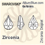 Swarovski Zirconia Droplet Cut (SGDPLT) 4.5x3mm - Zirconia