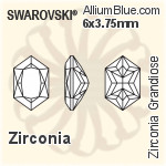 スワロフスキー Zirconia Grandiose カット (SGGRD) 5x3mm - Zirconia