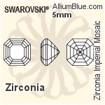 施华洛世奇 Zirconia Octagon Imperial Mosaic 切工 (SGIPMC) 6mm - Zirconia