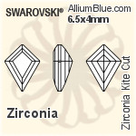 施华洛世奇 Zirconia Kite 切工 (SGKITE) 7.5x4.25mm - Zirconia