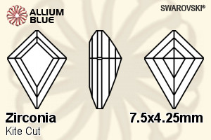 Swarovski Zirconia Kite Cut (SGKITE) 7.5x4.25mm - Zirconia