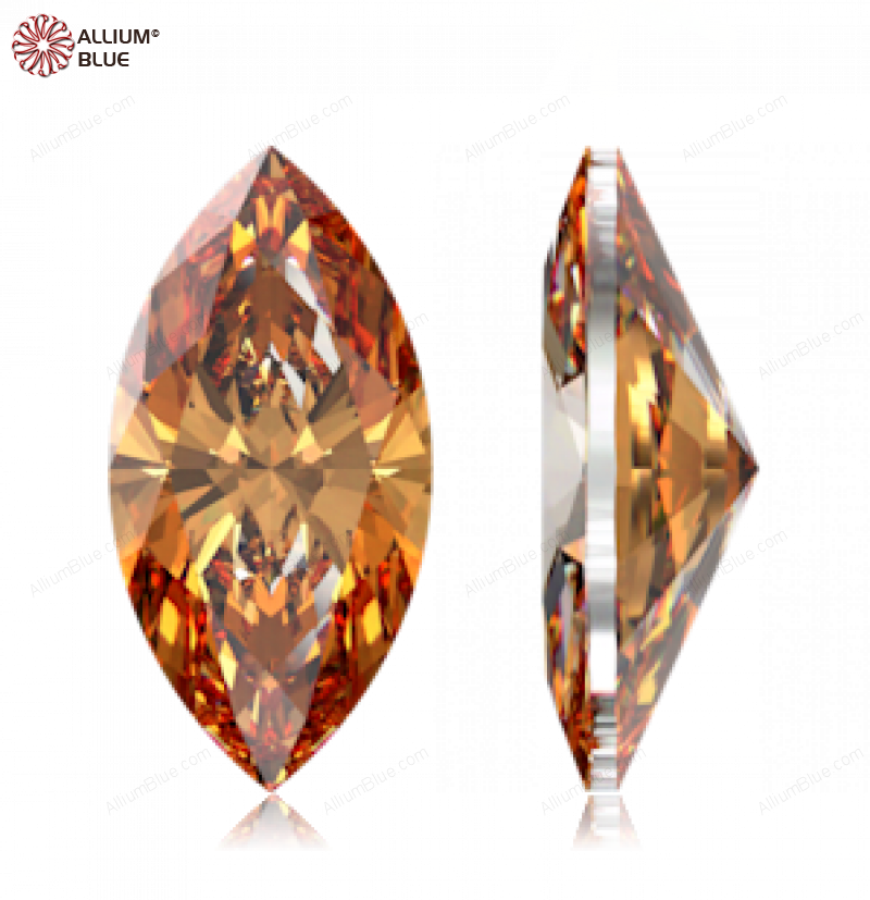 SWAROVSKI GEMS Cubic Zirconia Marquise Pure Brilliance Amber 3.00x1.50MM normal +/- FQ 0.100