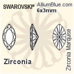 スワロフスキー Zirconia Marquise Pure Brilliance カット (SGMDPBC) 5x2.5mm - Zirconia