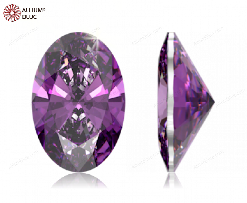 SWAROVSKI GEMS Cubic Zirconia Oval Pure Brilliance Fancy Purple 8.00x6.00MM normal +/- FQ 0.040