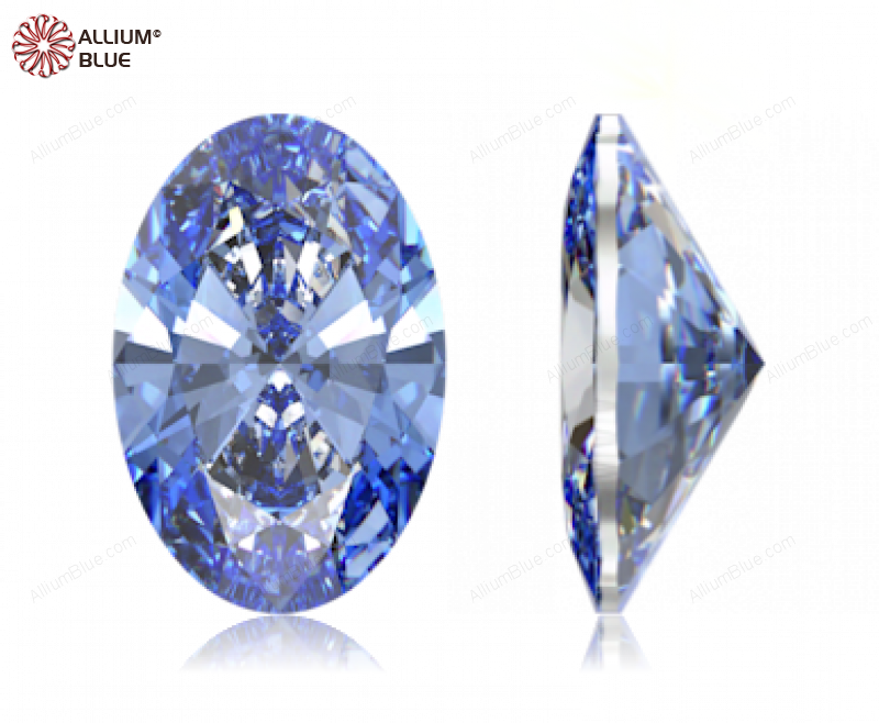 SWAROVSKI GEMS Cubic Zirconia Oval Pure Brilliance Fancy Light Blue 7.00x5.00MM normal +/- FQ 0.040