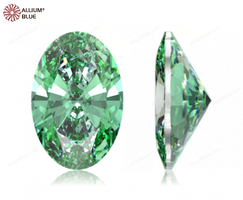 SWAROVSKI GEMS Cubic Zirconia Oval Pure Brilliance Fancy Light Green 6.00x4.00MM normal +/- FQ 0.070