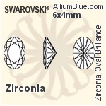 施华洛世奇 Zirconia 椭圆形 纯洁Brilliance 切工 (SGODPBC) 5x3mm - Zirconia