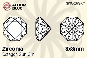 Swarovski Zirconia Octagon Sun Cut (SGOSUN) 8x8mm - Zirconia - Haga Click en la Imagen para Cerrar