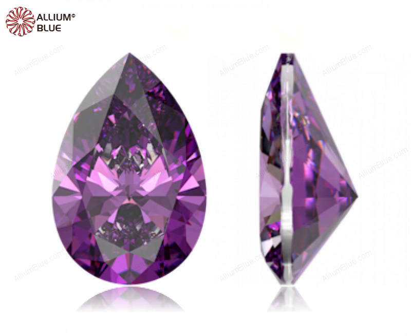 SWAROVSKI GEMS Cubic Zirconia Pear Pure Brilliance Fancy Purple 5.00x3.00MM normal +/- FQ 0.080