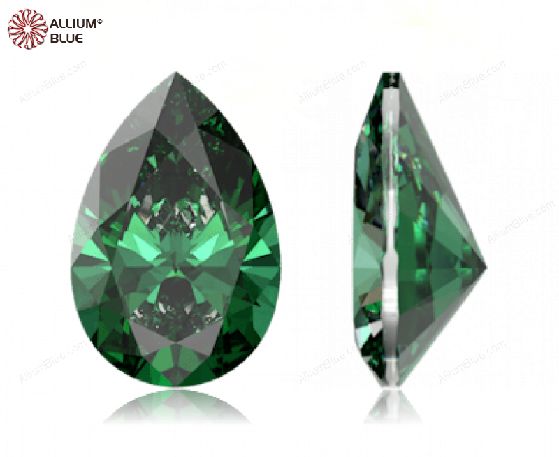SWAROVSKI GEMS Cubic Zirconia Pear Pure Brilliance Green 8.00x5.00MM normal +/- FQ 0.040