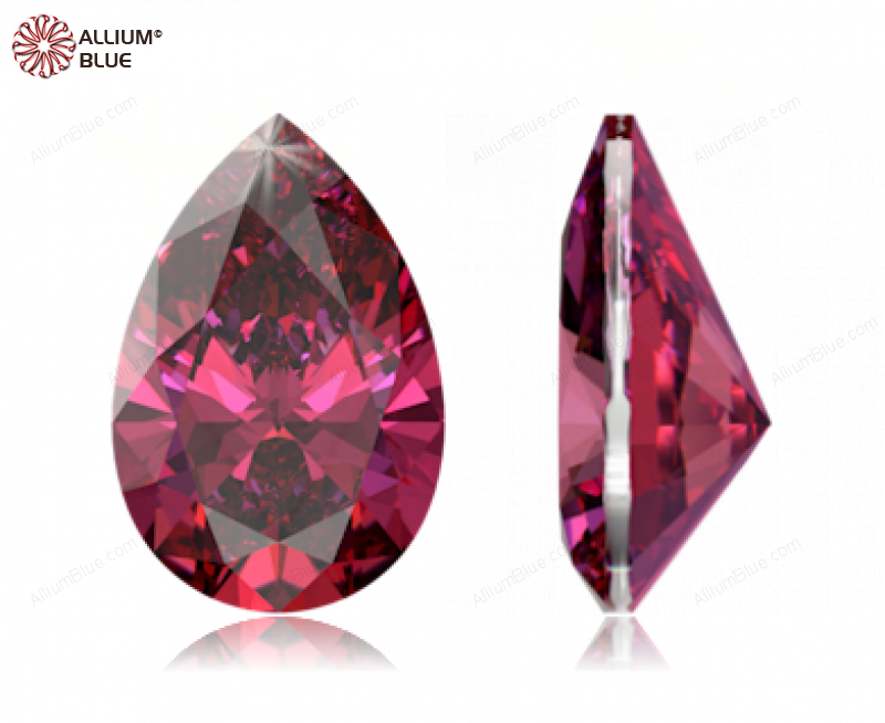 SWAROVSKI GEMS Cubic Zirconia Pear Pure Brilliance Red Dark 5.00x3.00MM normal +/- FQ 0.080