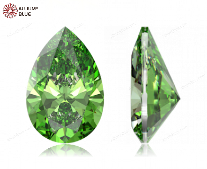 SWAROVSKI GEMS Cubic Zirconia Pear Pure Brilliance Spring Green 3.00x2.00MM normal +/- FQ 0.100