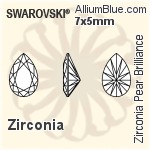 施華洛世奇 Zirconia Pear 純潔Brilliance 切工 (SGPDPBC) 3x2mm - Zirconia