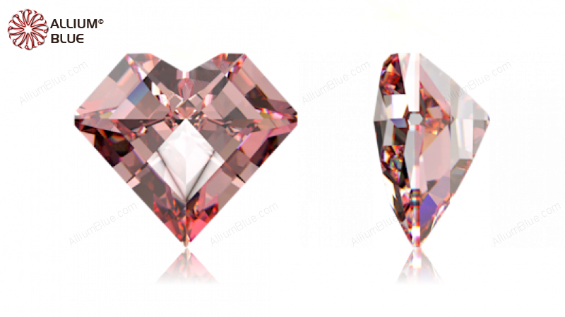 SWAROVSKI GEMS Cubic Zirconia Heart Pop Fancy Morganite 5.00x4.30MM normal +/- FQ 0.080