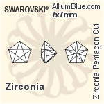 施华洛世奇 Zirconia Pentagon Star 切工 (SGPTGC) 5x5mm - Zirconia