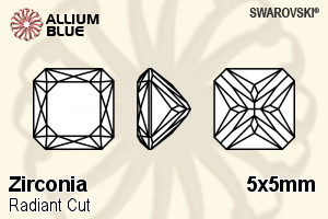 Swarovski Zirconia Radiant Cut (SGRADT) 5x5mm - Zirconia - Haga Click en la Imagen para Cerrar
