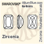 施華洛世奇 Zirconia 圓形ed Emerald 切工 (SGRDEM) 8x6mm - Zirconia