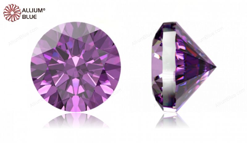 SWAROVSKI GEMS Cubic Zirconia Round Pure Brilliance Fancy Purple 8.00MM normal +/- FQ 0.035