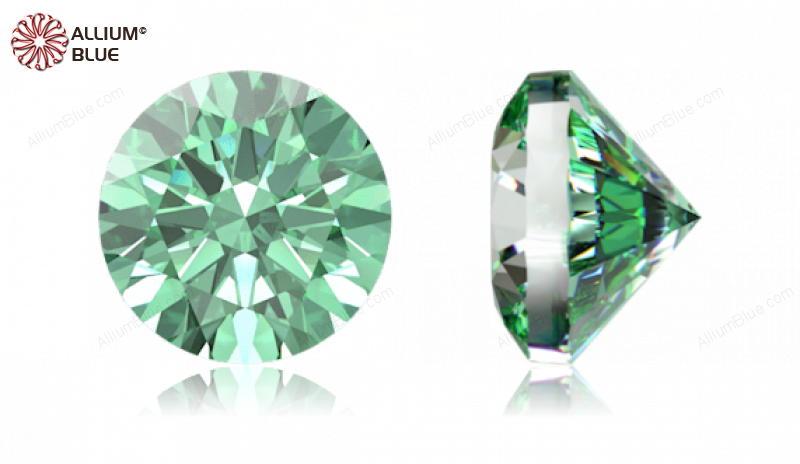 SWAROVSKI GEMS Cubic Zirconia Round Pure Brilliance Fancy Light Green 1.00MM normal +/- FQ 1.000