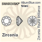 施華洛世奇 Zirconia 圓形 純潔Brilliance 切工 (SGRPBC) 1mm - Zirconia
