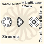 スワロフスキー Zirconia ラウンド Pure Brilliance カット (SGRPBC) 1.2mm - Zirconia