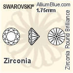 スワロフスキー Zirconia (ラウンド Pure Brilliance カット) 2.3mm - Zirconia