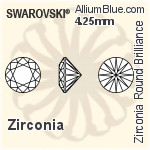 スワロフスキー Zirconia ラウンド Pure Brilliance カット (SGRPBC) 4.25mm - Zirconia