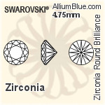 施华洛世奇 Zirconia 圆形 纯洁Brilliance 切工 (SGRPBC) 4.25mm - Zirconia