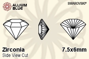 SWAROVSKI GEMS Cubic Zirconia Freeform Side View Mint Green 7.50x6.00MM normal +/- FQ 0.035