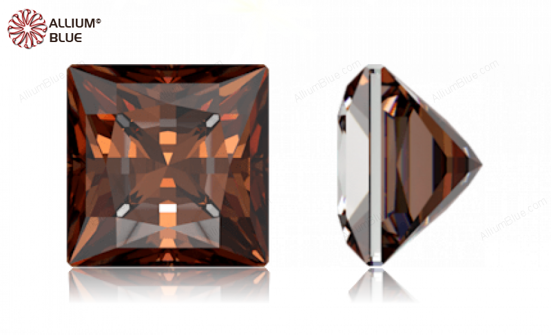 SWAROVSKI GEMS Cubic Zirconia Square Princess PB Caramel 1.50MM normal +/- FQ 0.200