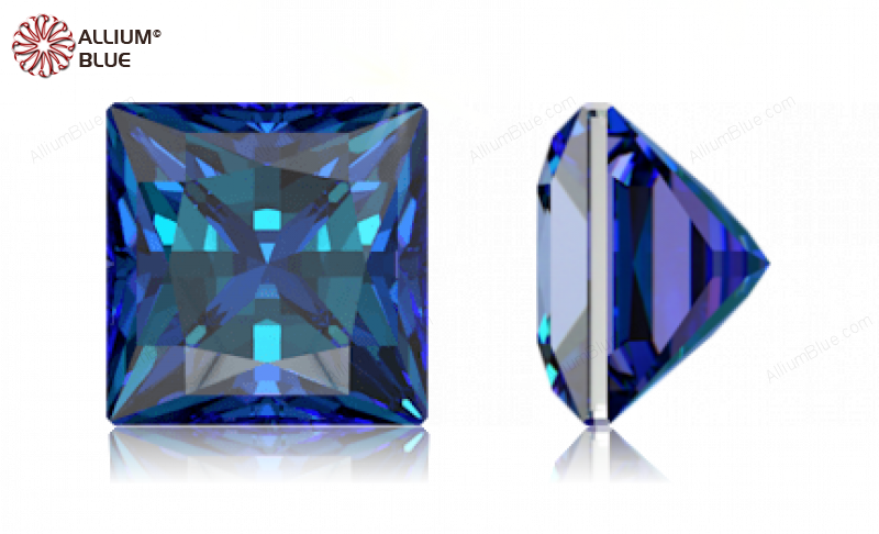 SWAROVSKI GEMS Cubic Zirconia Square Princess PB Rainbow Blue 7.00MM normal +/- FQ 0.035