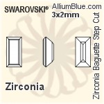 施华洛世奇 Zirconia 长方 Step 切工 (SGZBSC) 5x2.5mm - Zirconia