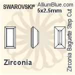 施華洛世奇 Zirconia 長方 Step 切工 (SGZBSC) 4x2mm - Zirconia
