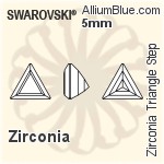 スワロフスキー Zirconia Triangle カット Corner カット (SGZTSC) 4mm - Zirconia
